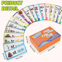 30PCS Read and Rhyme Flip Books, Interesting Word Family Flip Books, ABC Vocabulary Cards, Sight Words Flash Cards Kindergarten, Read and Rhyme Flip Activity Book
