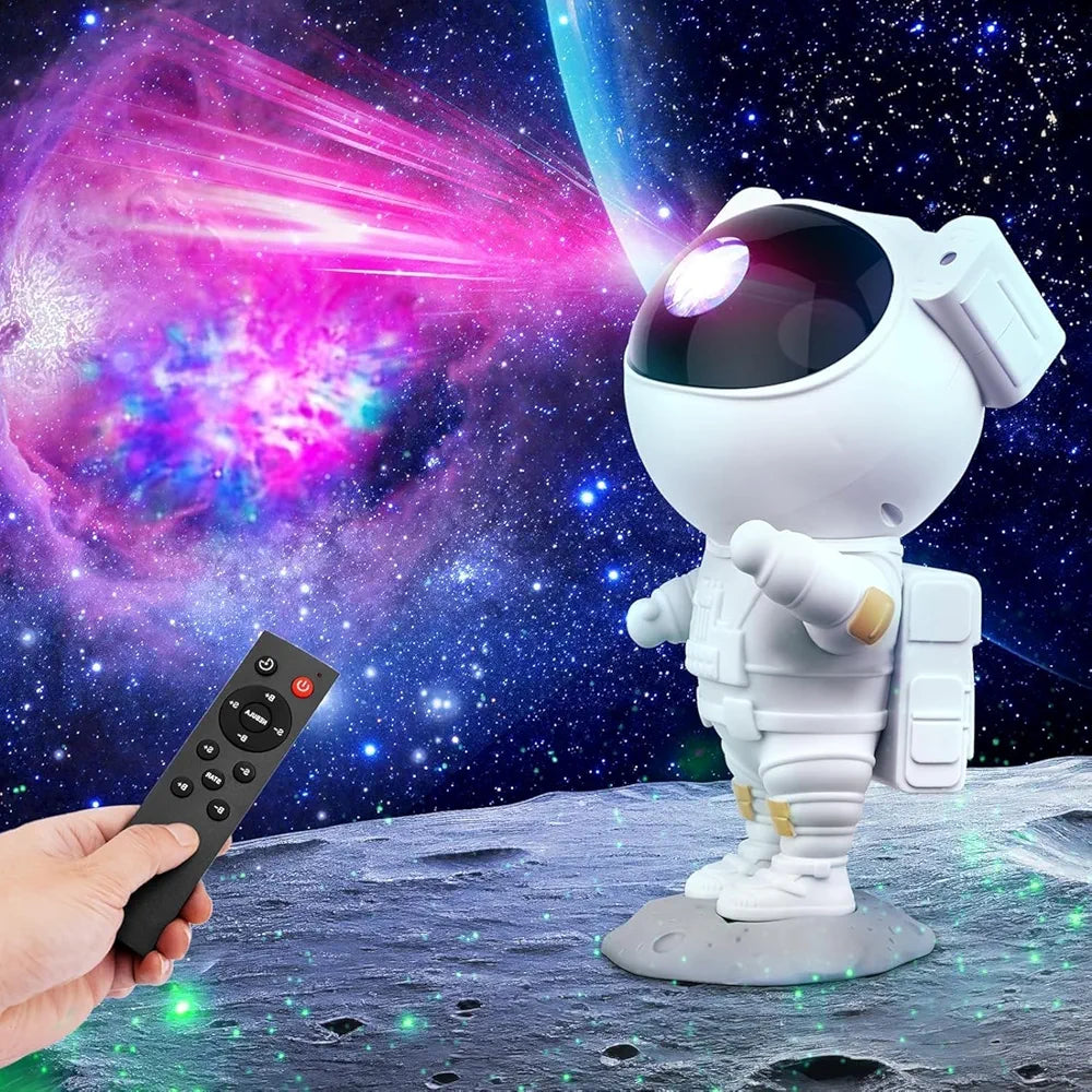 Storio Plastic Baby Toys Astronaut Galaxy Projector with Remote Control - 360° Adjustable
