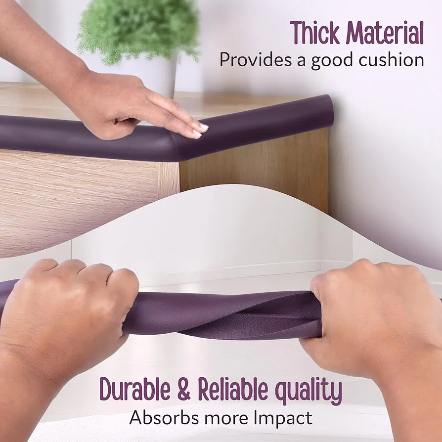 Pack Of 2 Baby Proofing Edge Corner Guards, Extra Thick 2 Meter, Furniture Corner Cushion for Child Safety, 3M Adhesive Tape (Pack Of 2)
