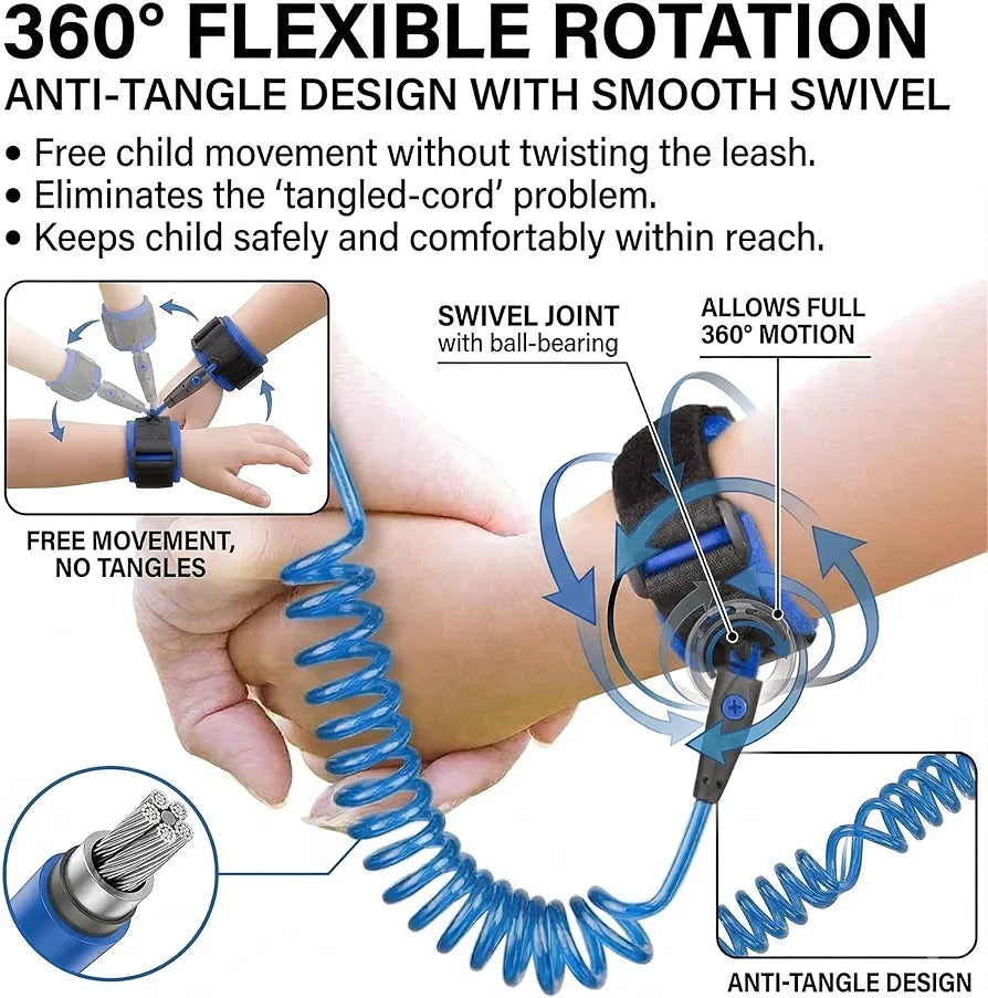 Baby Wrist Link with Key - Adjustable Strap Safety Link ,